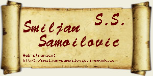 Smiljan Samoilović vizit kartica